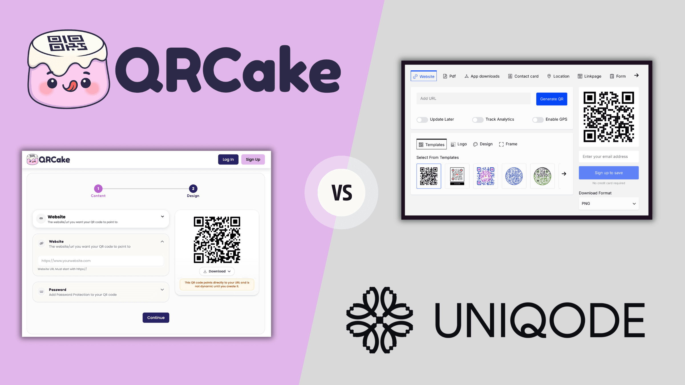 QR Cake مقابل Uniqode: أي منصة رموز QR تناسب نشاطك؟